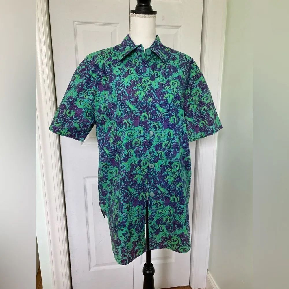 Oversized Vintage Button Down Blouse